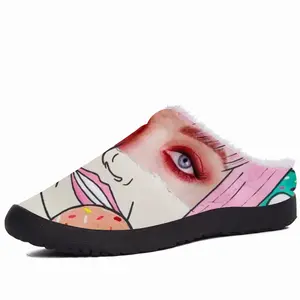 Men Barbie - Girl Women Fashion Pink Donate Flowers Collage Cotton Slippers