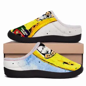 Men Banana Style - Pop Art Fruit Yellow Cotton Slippers