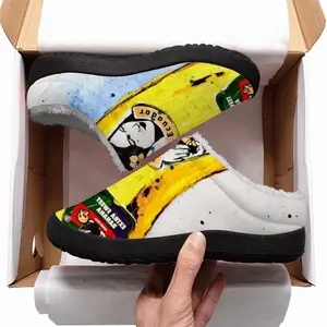 Men Banana Style - Pop Art Fruit Yellow Cotton Slippers