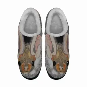 Men Batman - Watercolor Gray Mouse Animals Poster Cotton Slippers