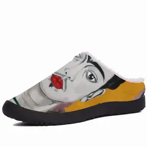 Men Little Frida - Mexico Kahlo Rivera Naive Art Portrait Women Girl Rose Bird Cotton Slippers