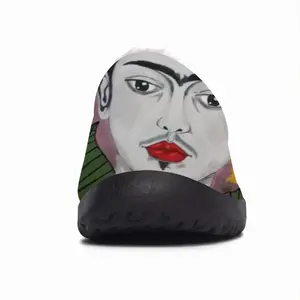 Men Little Frida - Mexico Kahlo Rivera Naive Art Portrait Women Girl Rose Bird Cotton Slippers