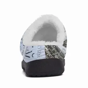 Men Wolf - Animals Wild Collage Design Decor Ideas Interior Cotton Slippers