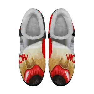 Men Passionate Love - Erotic Street Art Collage Bdsm People Body Cotton Slippers