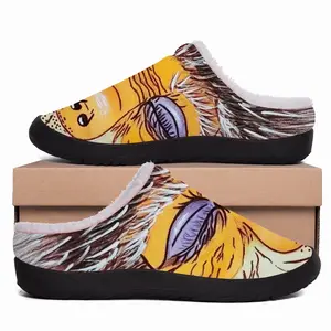 Men Monkey - Watercolor Animals Wild Interior Decor Gift Ideas Design Asian Cotton Slippers