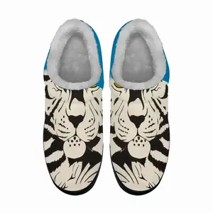 Men Albino - White Tiger Animals Interior Decor Gift Cotton Slippers