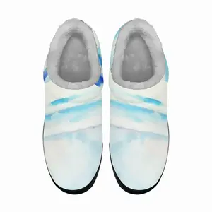 Men Blue House Cotton Slippers