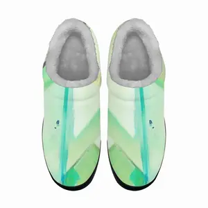 Men Green Bird Cotton Slippers