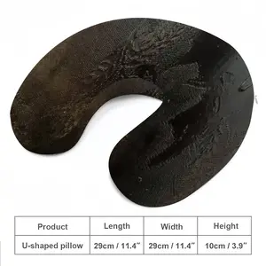 Black Rose U-Shaped Neck Pillow