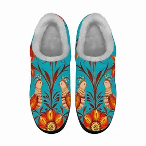 Men Tree Of Life On Blue Background Cotton Slippers