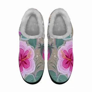 Men Purple Flowerbed Cotton Slippers