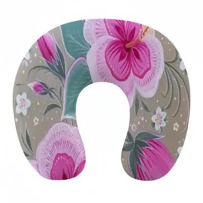 Purple Flowerbed U-Shaped Neck Pillow