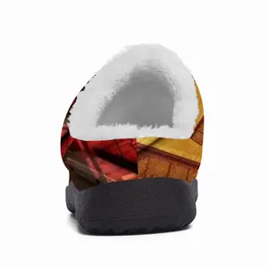 Men Red & Yellow Cotton Slippers