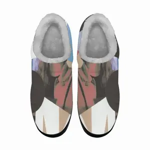 Men Geometry Girl Collage Cotton Slippers