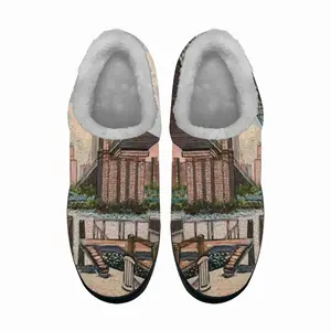 Men Brooklyn Bridge In Oil Cotton Slippers