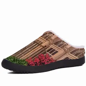 Men Italian Villa With Bougainvillea Cotton Slippers