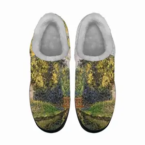 Men Lake With Fishing Pier Cotton Slippers