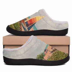 Men Sailboat On Miami Beach Cotton Slippers