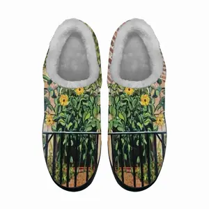 Men Sunflowers New York City Cotton Slippers