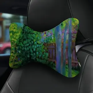 Backyard Fence Car Neck Pillow