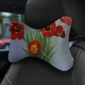 Tulips Car Neck Pillow