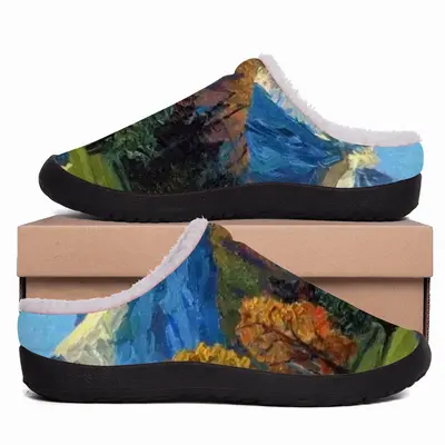 Men High Mountains Landscape Cotton Slippers