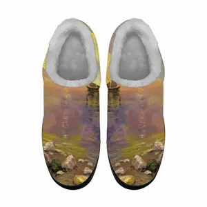 Men Romantic Sailing Seaside Sunset Scenic Cotton Slippers