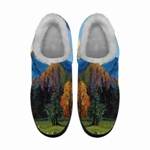 Men High Mountains Landscape Cotton Slippers