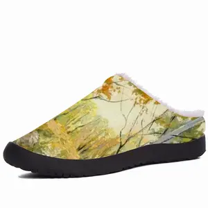 Men Birch Tree Forest Trail Cotton Slippers