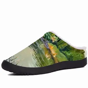 Men Shallow Pond Landscape Cotton Slippers