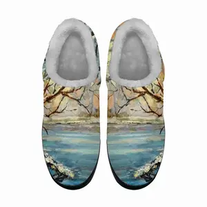 Men Winter Landscape Cotton Slippers