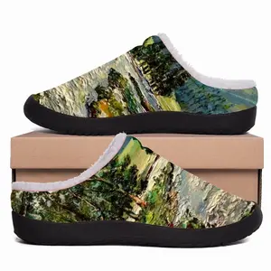 Men Scenic Mountain River Cotton Slippers