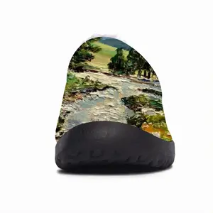 Men Scenic Mountain River Cotton Slippers