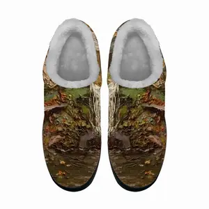 Men Autumn Waterfall Impasto Cotton Slippers