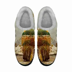 Men Russian Orthodox Church With Golden Domes Cotton Slippers