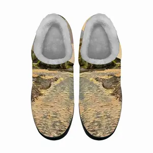 Men White River Landscape In The Morning Cotton Slippers