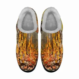 Men Fire Cooking Still Life Impressionism Cotton Slippers