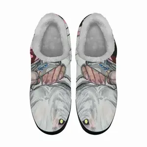 Men Pink Dogs Cotton Slippers