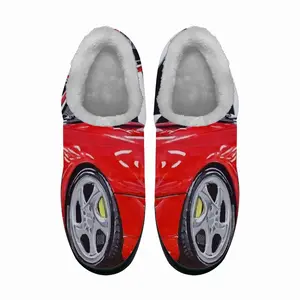 Men Porsche Turbo Red Cotton Slippers