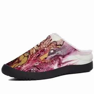 Men Raspberry Bloom Cotton Slippers