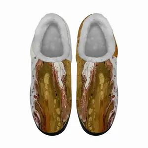 Men Gold Poppy Cotton Slippers