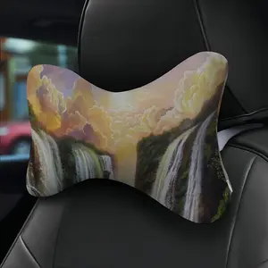 Among The Waterfalls Car Neck Pillow