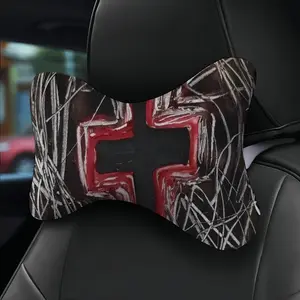 Black Cross Car Neck Pillow