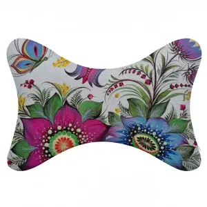 Flowers And Butterflies Car Neck Pillow