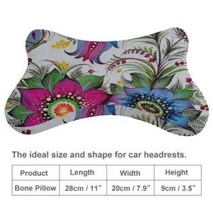 Flowers And Butterflies Car Neck Pillow