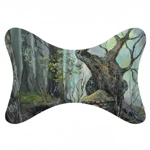 Elf House In A Fantasy Forest Car Neck Pillow