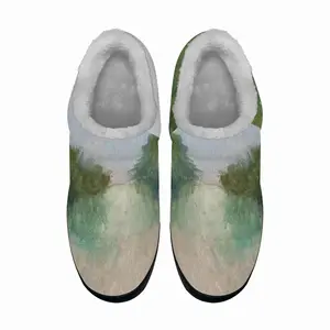 Men Countryside Impressionist Landscape Cotton Slippers