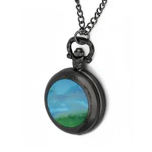 Waves Of Grass Middle Panel Pocket Watch