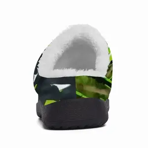 Men Horse On A Green Line Cotton Slippers