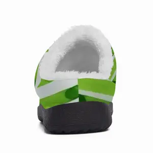 Men Green Lines Cotton Slippers